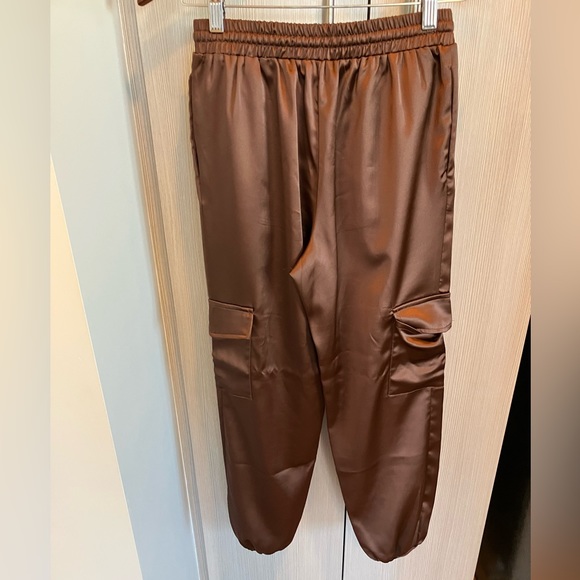 Satin cargo joggers - Picture 2 of 5